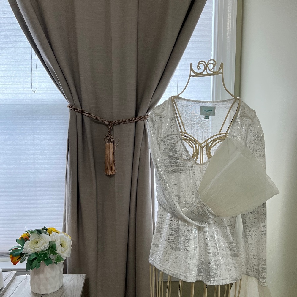 Angel Sleeves Silver Top